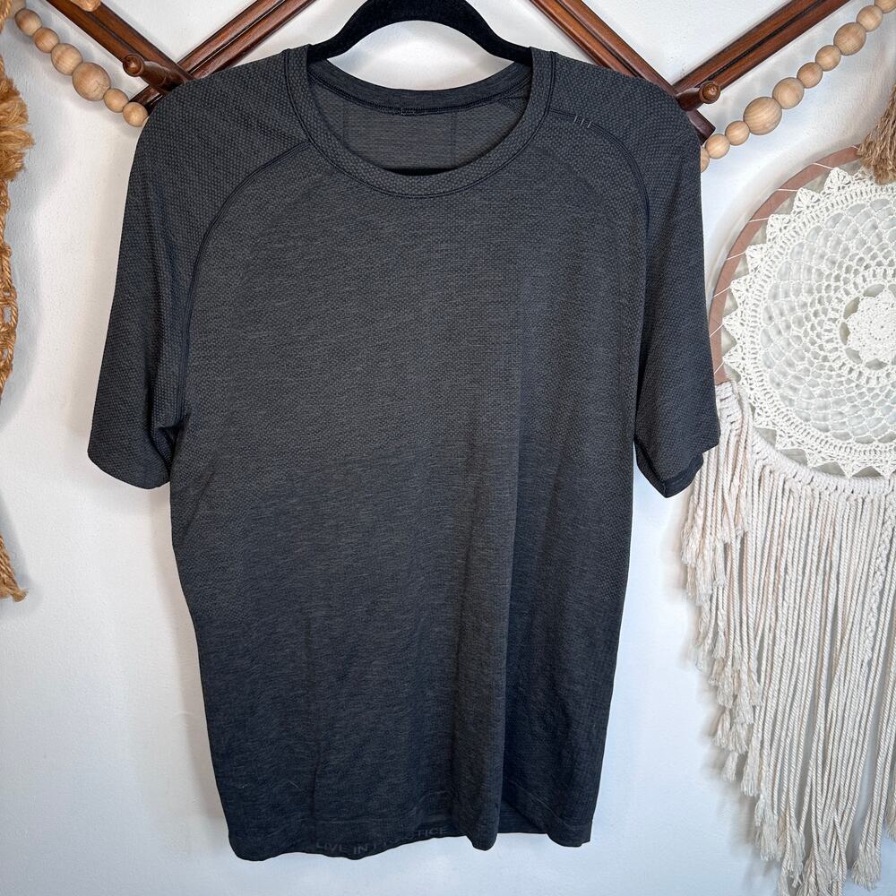 Lululemon Charcoal Gray Metal Vent Tech Athletic Top